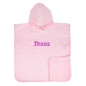 Poncho baby licht roze