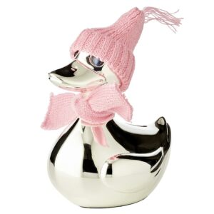 Spaarpot eend verzilverd Meisje