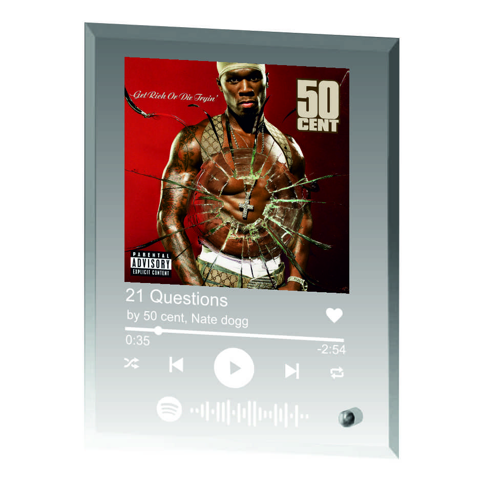 Spotify op glas