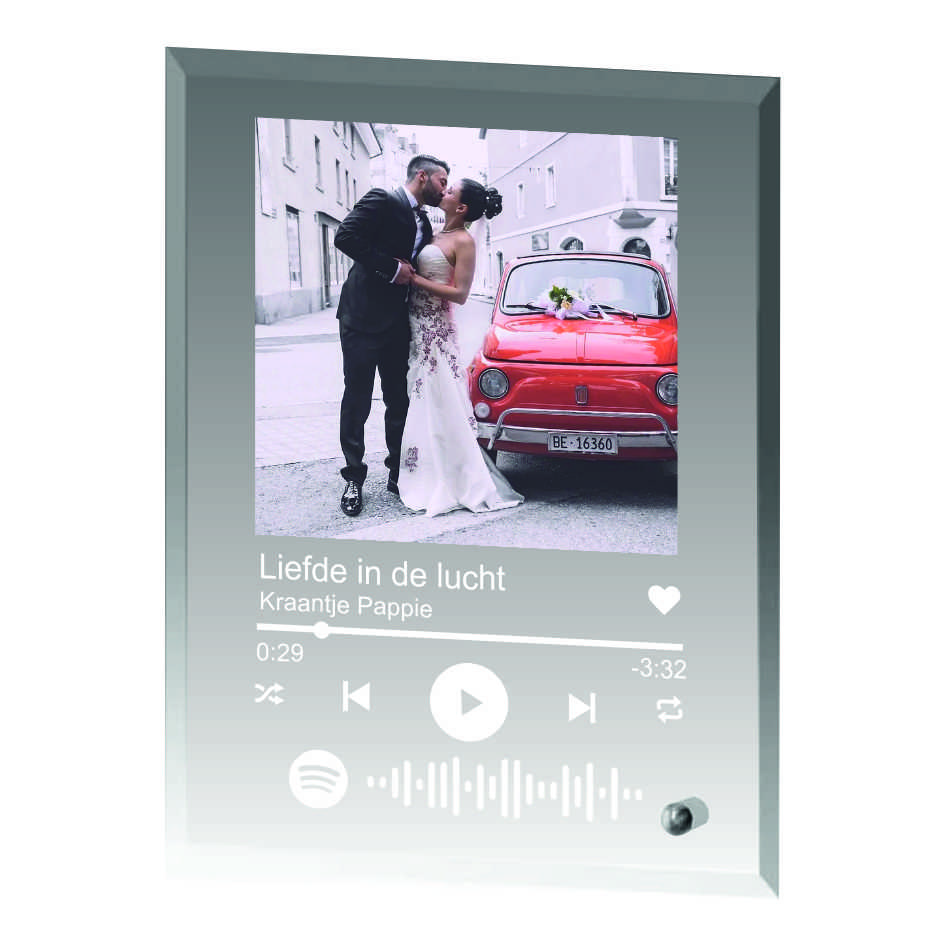 Spotify op glas