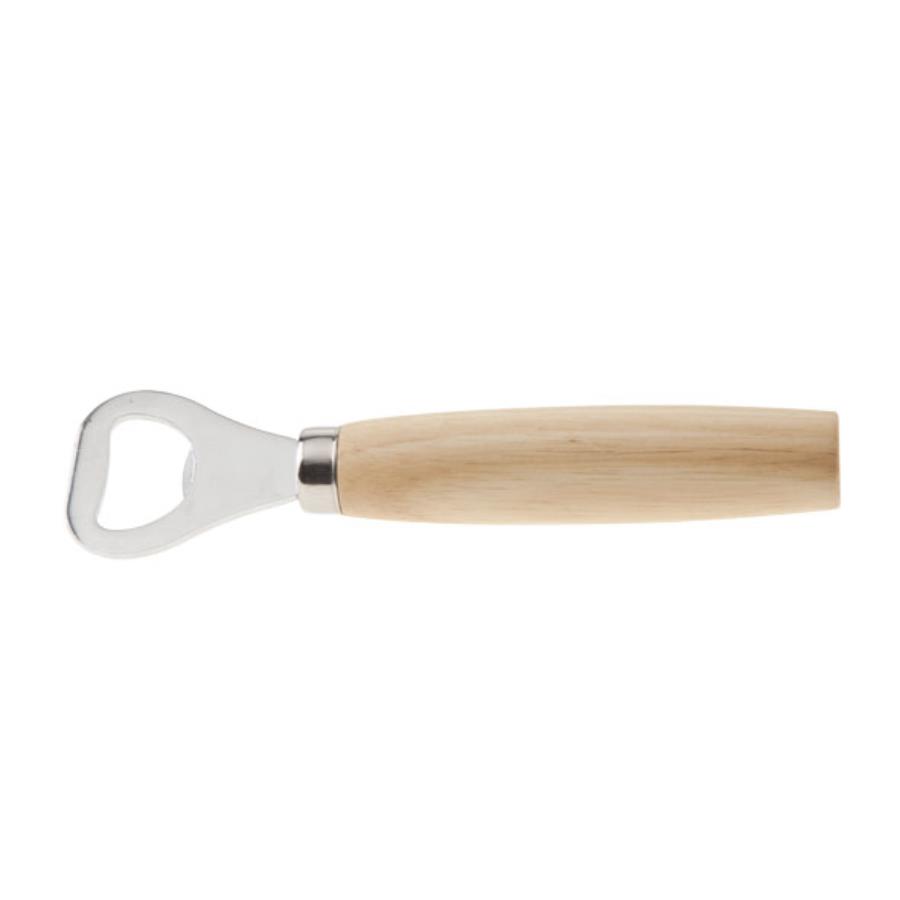 Flesopener met houten handvat