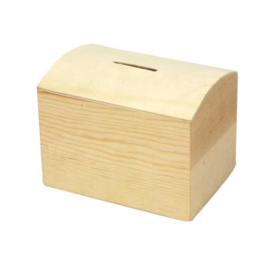 Houten spaarpot