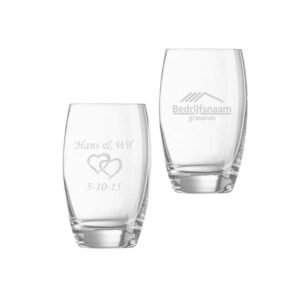 Set 6 waterglazen 35 cl. (incl. gravure)