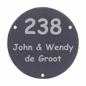 Naambord 20 cm Ø  Leisteen