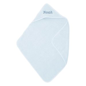 Baby afdroogdoek met capuchon licht blauw