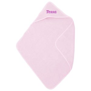 Baby afdroogdoek met capuchon licht roze
