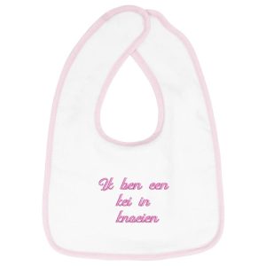 Slab wit/licht roze met eigen tekst