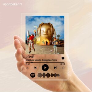 Spotify op glas - Maat S - 10 x 15 cm.