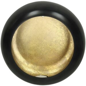 Windlicht zwart/goud