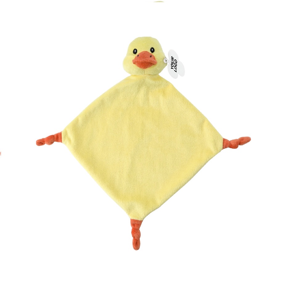 Knuffeldoekje eend met bedrukking - Afbeelding 3