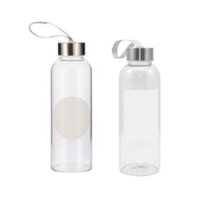 Drinkfles glas met bedrukking