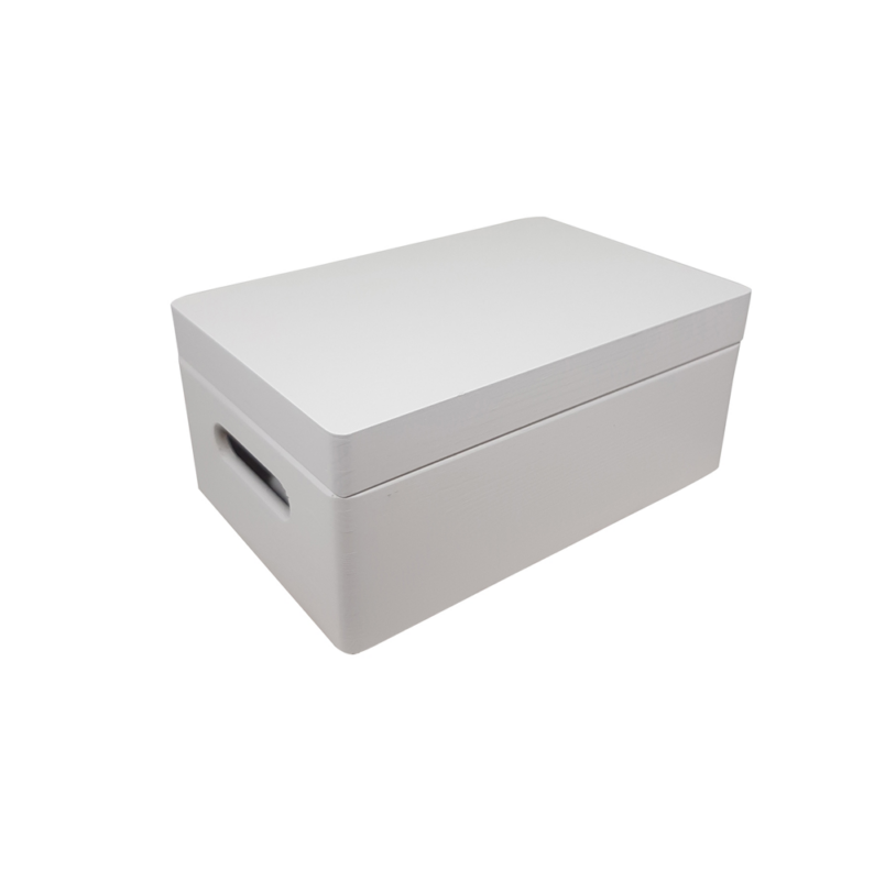 Geboortekist 30 x 20 cm. met bedrukking wit gelakt - Afbeelding 2