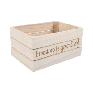 Houten kistje om te vullen met bier (excl. bier)