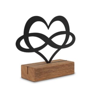 Urn/gedenkbeeld Infinity hart met asbuisje