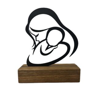 Urn/gedenkbeeld Moeder met kind met asbuisje