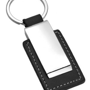 Luxe sleutelhanger met leer