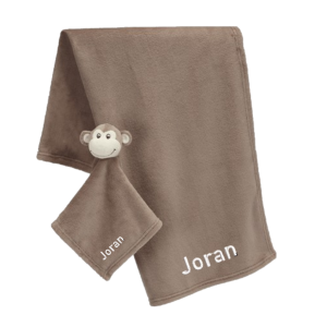Knuffeldeken met knuffeldoek Aap
