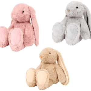 Knuffel Hoppie haas met geborduurd oor